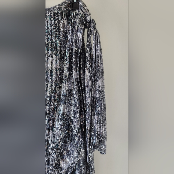 Taska Polizzi Nora Sequin Skirt. Medium, Black and Silver. - Picture 3 of 7